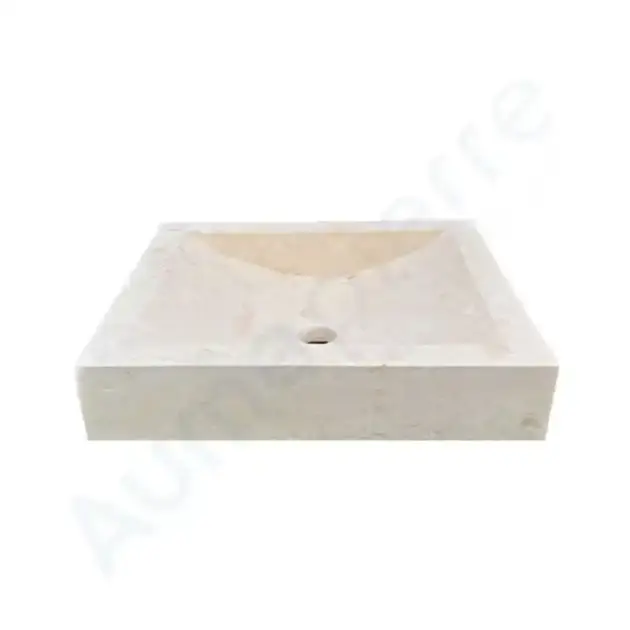 Vasque Travertin Beige Rectangulaire