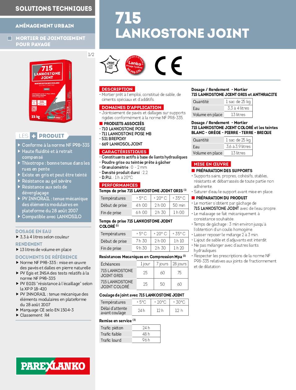 Parex 715 - Joint pavage – Image 2